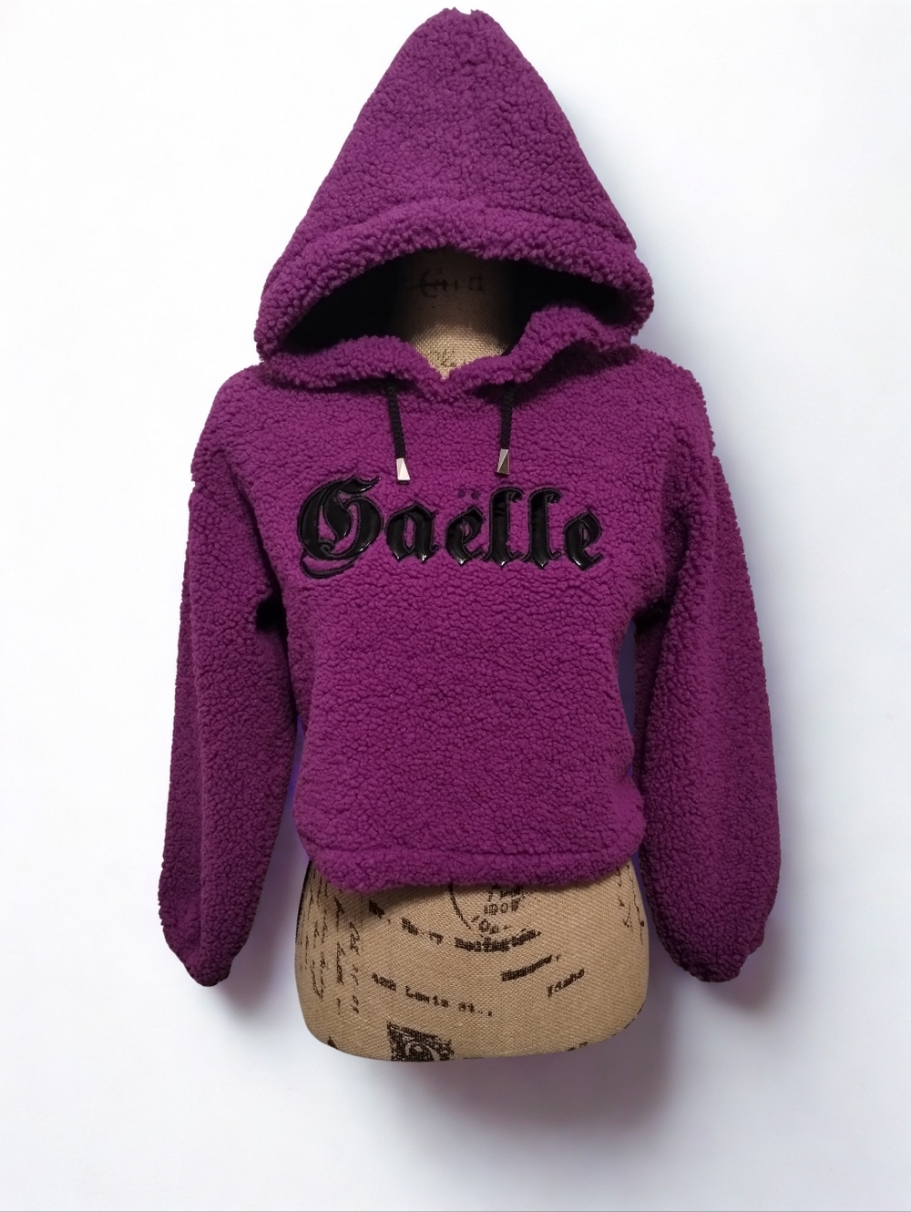 Gaelle Paris Crop Top Fleece Hoodie Size S/M